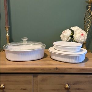 Corningware White Bakeware Set